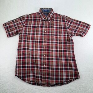 Pendleton Shirt Mens‎ Large Red Authentic Madras Plaid Seaside Button Down